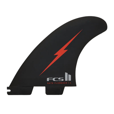 FCS II Nathan Florence PC Tri Fin Set - Red Bolt
