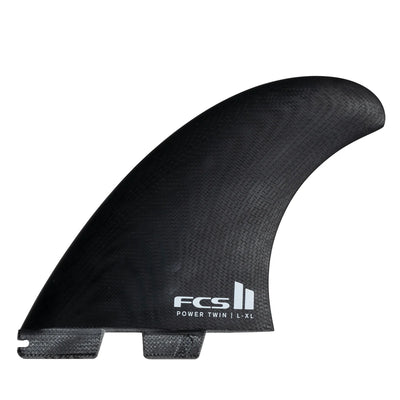 FCS II Power Twin + Stabiliser Performance Glass - Black/White - Buy online today at Down the Line Surf. International shipping available.