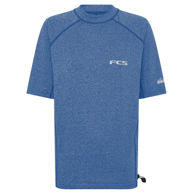 FCS Essential Short Sleeve Rash Vest - Tranquil Blue - Buy online today at Down the Line Surf. International shipping available.