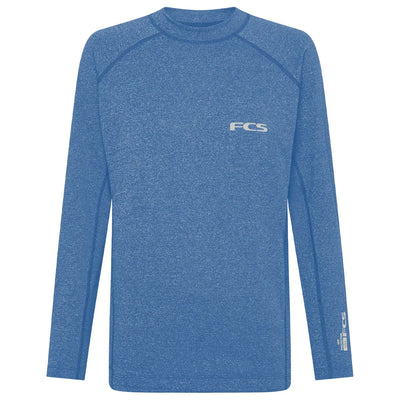 FCS Essential Long Sleeve Rash Vest - Tranquil Blue - Buy online today at Down the Line Surf. International shipping available.