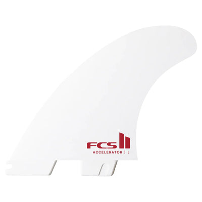 FCS II Accelerator PC Tri Fin Set - White Edition - Buy online today at Down the Line Surf. International shipping available.