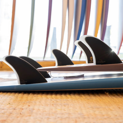 FCS II Christenson Twin +1 Fin Set - Black - Buy online today at Down the Line Surf. International shipping available.