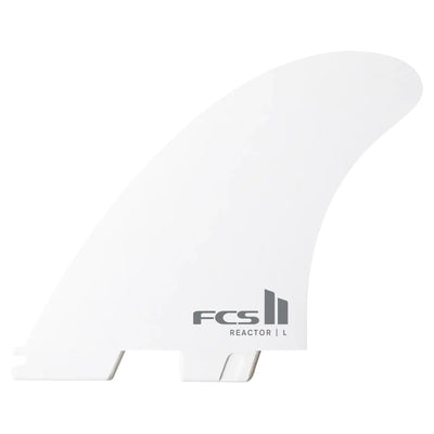 FCS II Reactor PC Tri Fin Set - White Edition - Buy online today at Down the Line Surf. International shipping available.