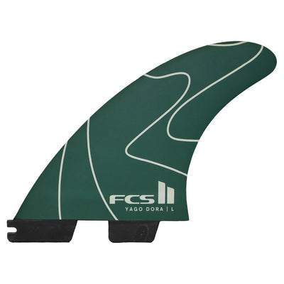 FCS II Yago Dora PC Tri Fin Set - Pulse Green - Buy online today at Down the Line Surf. International shipping available.