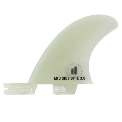 FCS II Mid Side Byte Fin Set - Clear - Buy online today at Down the Line Surf. International shipping available.