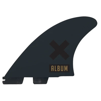 FCS II Album PG Keel Fin Set - Black/Gold - Buy online today at Down the Line Surf. International shipping available.