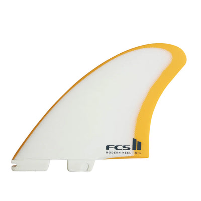 FCS II Modern Keel PG Twin Fin Set - Mango/White - Buy online today at Down the Line Surf. International shipping available.