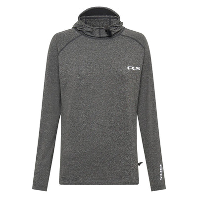FCS Hooded Long Sleeve Rash Vest - Grey