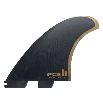 FCS II Album PG Twin +1 Fin Set - Black/Gold - Buy online today at Down the Line Surf. International shipping available.