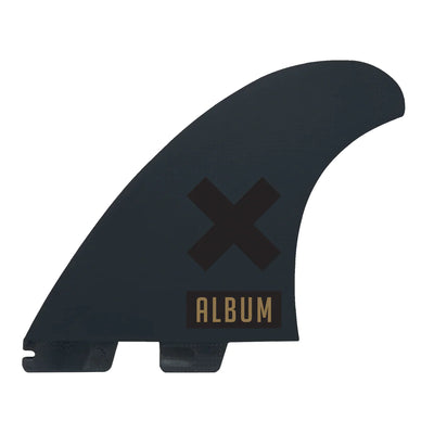 FCS II Album PG Twin +1 Fin Set - Black/Gold - Buy online today at Down the Line Surf. International shipping available.