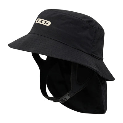 FCS Essential Surf Bucket Hat - Black - Buy online today at Down the Line Surf. International shipping available.