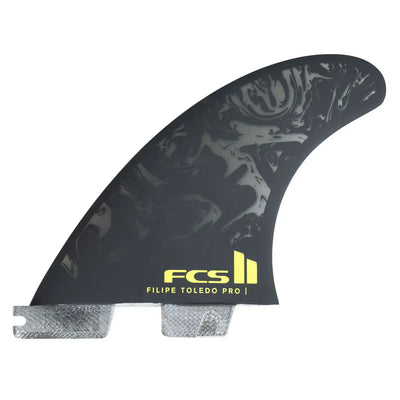 FCS II Filipe Toledo PG Tri Fin Set - Black/Acid - Buy online today at Down the Line Surf. International shipping available.