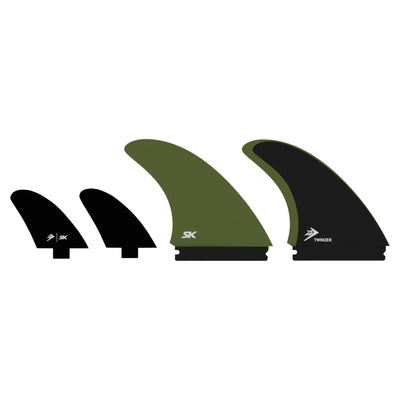 Firewire Stu Kenson Twinzer Fin Set - Army Green - Buy online today at Down the Line Surf. International shipping available.
