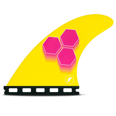 Futures Fins AM3 Honeycomb Tri Fin Set - Pink/Yellow - Buy online today at Down the Line Surf. International shipping available.