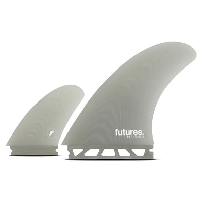 Futures Fins T2 Twinzer 9 degrees Fibreglass Fin Set - Smoke - Buy online today at Down the Line Surf. International shipping available.