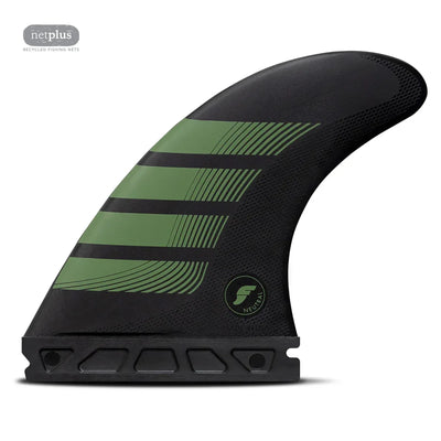 Futures Fins F8 Alpha Tri Fin Set- Large - Carbon/Olive - Buy online today at Down the Line Surf. International shipping available.