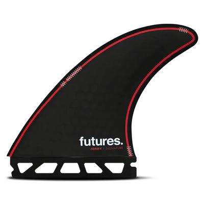 Futures Fins Jordy Large Honeycomb Thruster - Black / Red - Buy online today at Down the Line Surf. International shipping available.