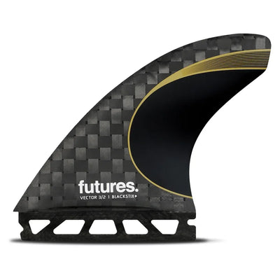 Futures Fins Vector 3/2 Blackstix+ Tri Fin Set - Buy online today at Down the Line Surf. International shipping available.