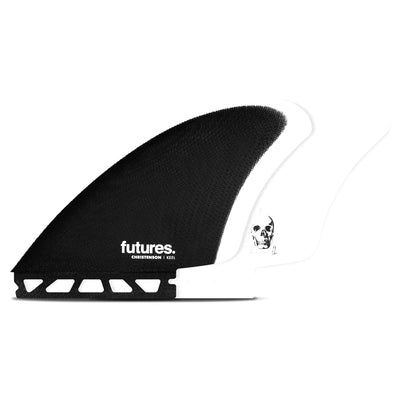 Futures Fins Christenson Fiberglass Keel - Black/White - Buy online today at Down the Line Surf. International shipping available.