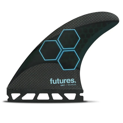 Futures Fins AM1 Techflex Tri Fin Set - Blue/Cyan - Buy online today at Down the Line Surf. International shipping available.