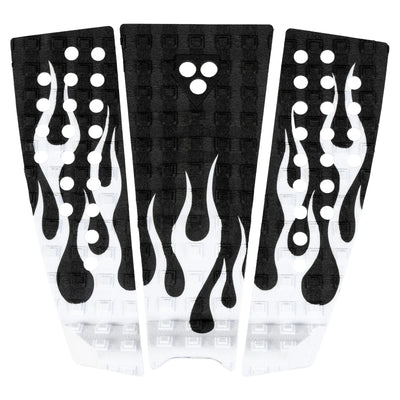 Gorilla Kyuss 3 Piece Tail Pad - White Flames - Buy online today at Down the Line Surf. International shipping available.