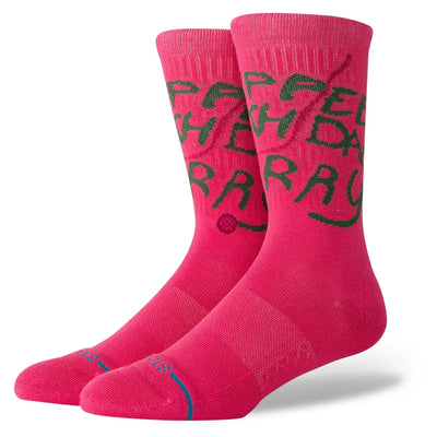 Stance Socks Happee Crew Socks - Pink - Buy online today at Down the Line Surf. International shipping available.