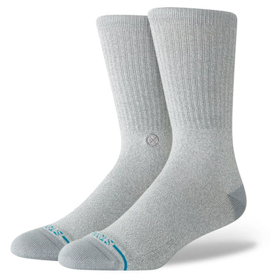 Stance Socks Icon Dyed Crew Socks - Grey - Buy online today at Down the Line Surf. International shipping available.