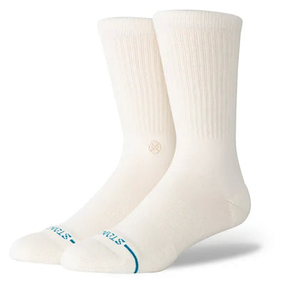 Stance Icon Organic Crew Socks - Canvas - Buy online today at Down the Line Surf. International shipping available.