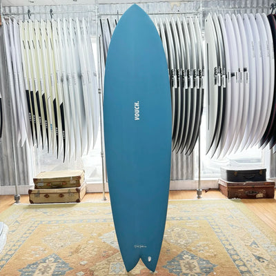 Vouch Mid Vish Surfboard - 6'8" - Storm Blue - Buy online today at Down the Line Surf. International shipping available.