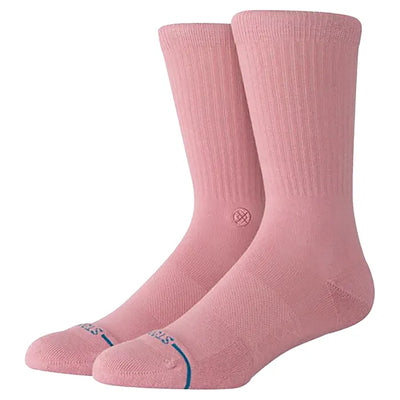 Stance Socks Icon Crew Socks - Dusty Rose - Buy online today at Down the Line Surf. International shipping available.