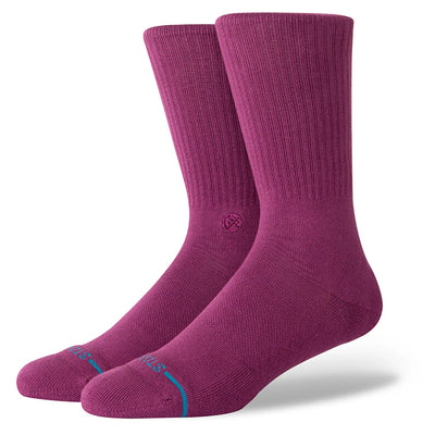 Stance Socks Icon Crew - Berry - Buy online today at Down the Line Surf. International shipping available.