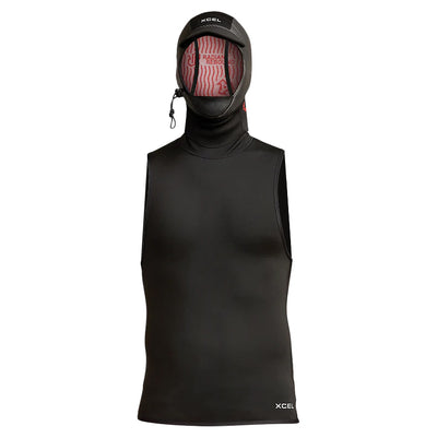 Xcel Men's Infiniti 1mm Neoprene Vest with 2mm Attached Hood - Buy online today at Down the Line Surf. International shipping available.