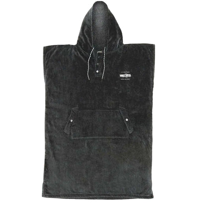 JS X Slowtide Hooded Poncho - Black - Buy online today at Down the Line Surf. International shipping available.