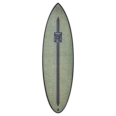 Jim Banks Revolution Groveller Surfboard - EPS Flax - Vintage Aqua