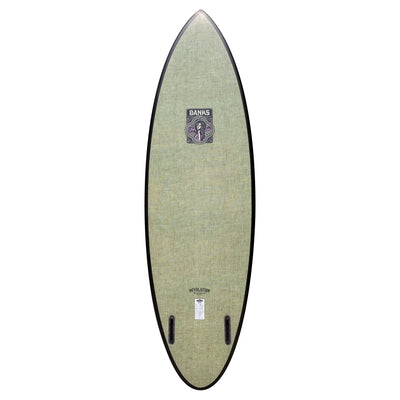 Jim Banks Revolution Groveller Surfboard - EPS Flax - Vintage Aqua