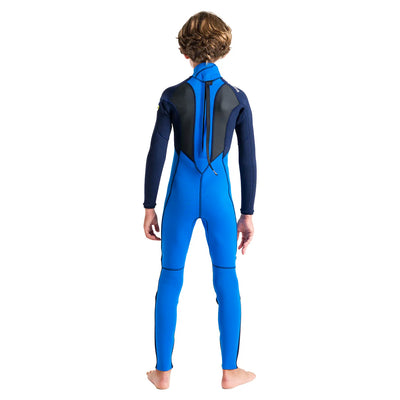 C-Skins Junior Nuwave Element 3/2mm Back Zip Wetsuit - Cyan/Slate/Multi - 2026 - Buy online today at Down the Line Surf. International shipping available.