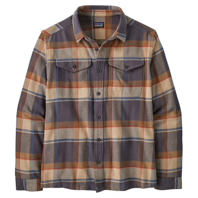 Patagonia Men's Fjord Flannel Shirt - Sunrise Ridge/Forge Grey - Buy online today at Down the Line Surf. International shipping available.