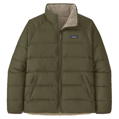 Patagonia Men's Reversible Silent Down Jacket - Basin Green - Buy online today at Down the Line Surf. International shipping available.