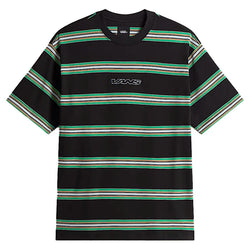 Vans Mesa Stripe T-Shirt - Black / Vivid Verdant - Buy online today at Down the Line Surf. International shipping available.