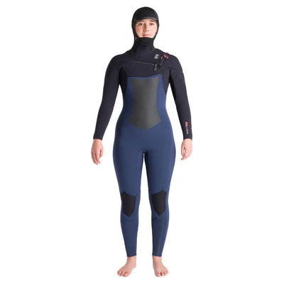 C-Skins Women's NuWave ReWired 6/5 Chest Zip Hooded Wetsuit - 24/25 - Buy online today at Down the Line Surf. International shipping available.