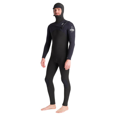 C-Skins NuWave Session 5/4/3 Chest Zip Hooded Wetsuit - Black - Buy online today at Down the Line Surf. International shipping available.