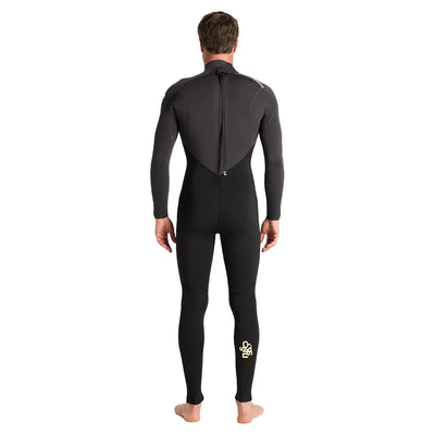 C-Skins NuWave Legend 4/3mm Back Zip Wetsuit - Black/Meteor/Yellow - 2025 - Buy online today at Down the Line Surf. International shipping available.