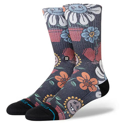 Stance Socks Planted Crew Socks - Black - Buy online today at Down the Line Surf. International shipping available.