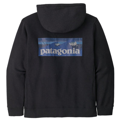 Patagonia Boardshort Logo Uprisal Hoody - Ink Black - Buy online today at Down the Line Surf. International shipping available.