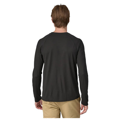 Patagonia Men's Long Sleeved Cap Cool Trail Shirt - Black - Buy online today at Down the Line Surf. International shipping available.