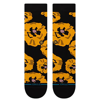Stance Socks Poppyland Crew Socks - Black - Buy online today at Down the Line Surf. International shipping available.