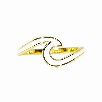 Pura Vida Enamel Wave Ring - Gold - Buy online today at Down the Line Surf. International shipping available.