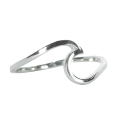 Sac Silver 925 Sterling Silver Eternity Wave Band Ring – Polished Finish – Unisex Sizes 7-13