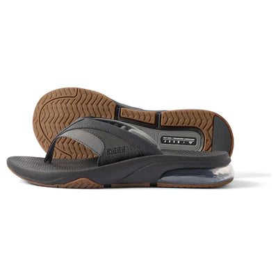 Reef Men's Fanning Plus Sandals - Black/Gum - Buy online today at Down the Line Surf. International shipping available.