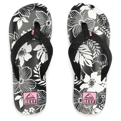 Reef Kids Ahi Sandals - Pink / Black Floral - Buy online today at Down the Line Surf. International shipping available.
